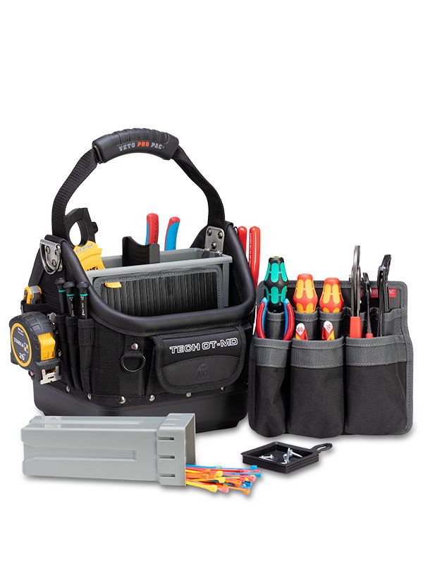 Veto Pro Pac TECH OT-MD BLACKOUT Compact Open-Top Tool Bag