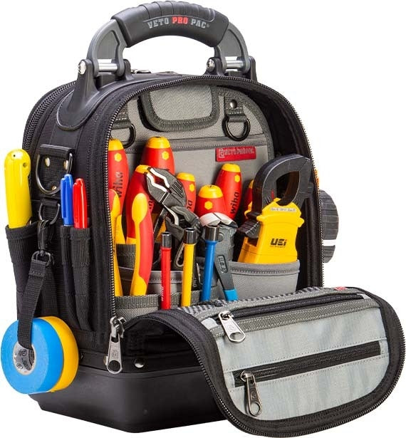 Veto Pro Pac Tech MCT Blackout Customizable Medium Sized Compact Service Tech Tool Bag