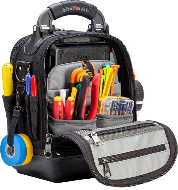 Veto Pro Pac Tech MCT Blackout Customizable Medium Sized Compact Service Tech Tool Bag