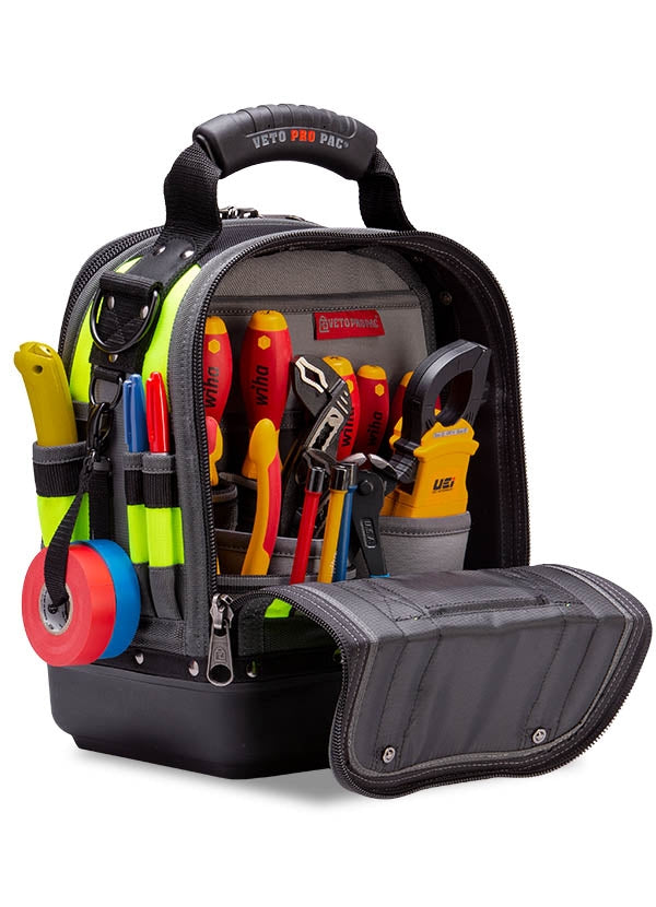 Veto Pro Pac Tech MCT Hi-Viz Yellow Compact Fully Featured Service, Repair & Install Tool Bag