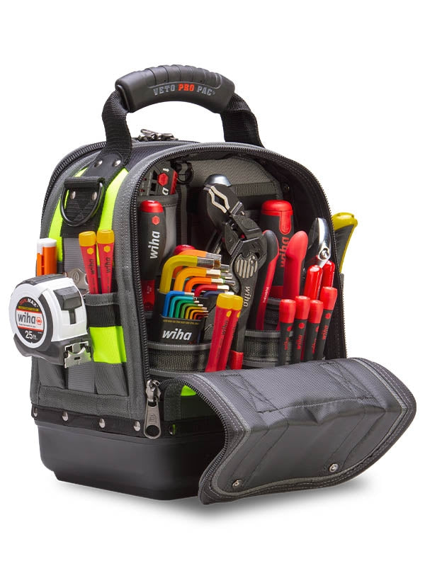 Veto Pro Pac Tech MCT Hi-Viz Yellow Compact Fully Featured Service, Repair & Install Tool Bag