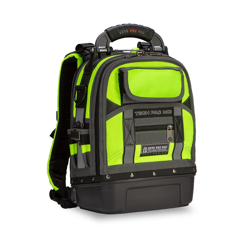 Veto Pro Pac Tech Pac MC Hi-Viz Yellow Compact Service Tech Tool Backpack