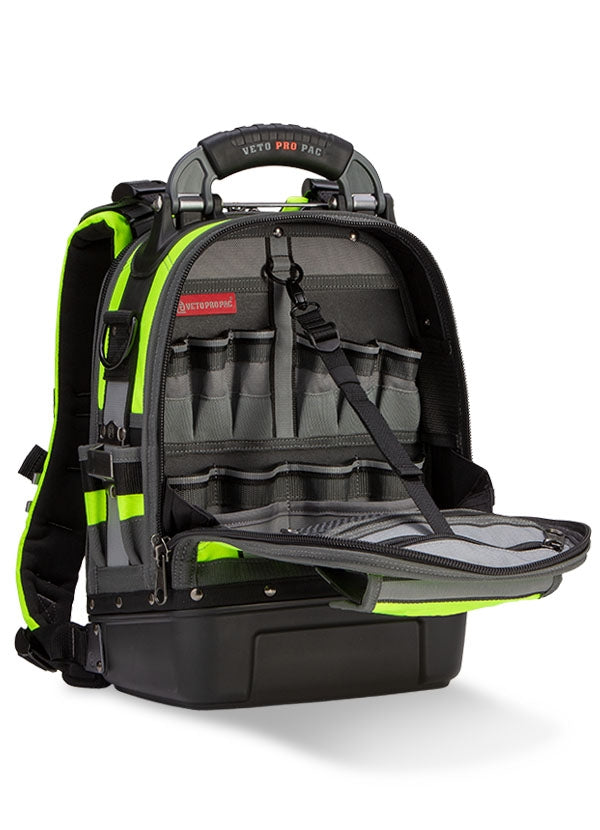 Veto Pro Pac Tech Pac MC Hi-Viz Yellow Compact Service Tech Tool Backpack