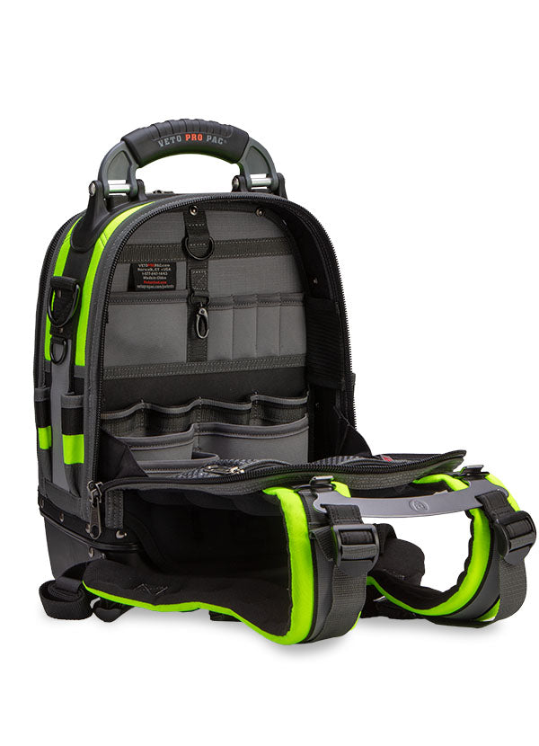 Veto Pro Pac Tech Pac MC Hi-Viz Yellow Compact Service Tech Tool Backpack