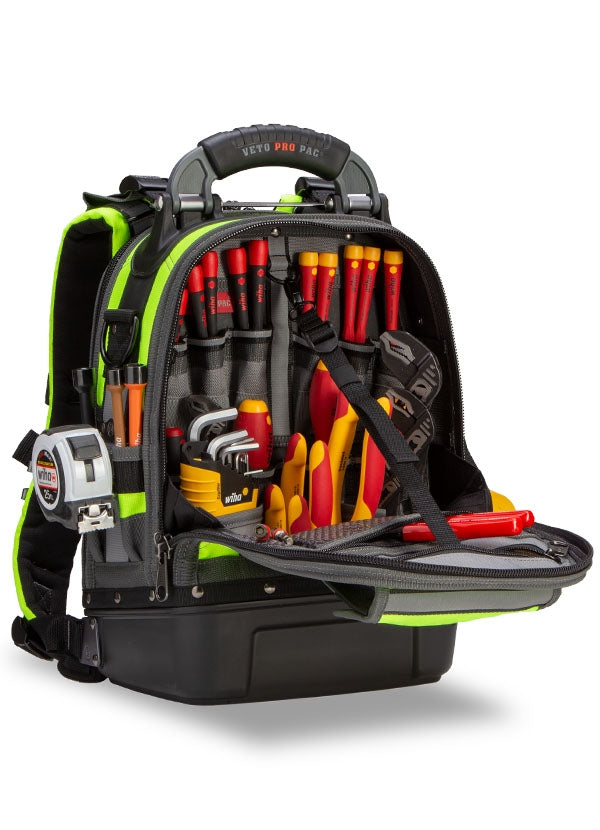 Veto Pro Pac Tech Pac MC Hi-Viz Yellow Compact Service Tech Tool Backpack
