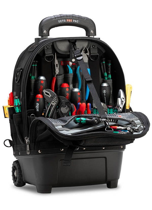Veto Pro Pac VPP10874 Tech Pac Wheeler Blackout Backpack Tool Bag