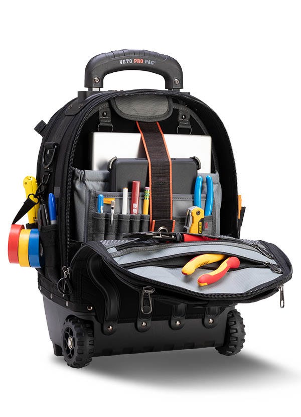 Veto Pro Pac VPP10874 Tech Pac Wheeler Blackout Backpack Tool Bag