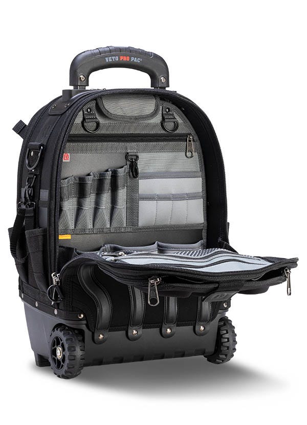 Veto Pro Pac VPP10874 Tech Pac Wheeler Blackout Backpack Tool Bag