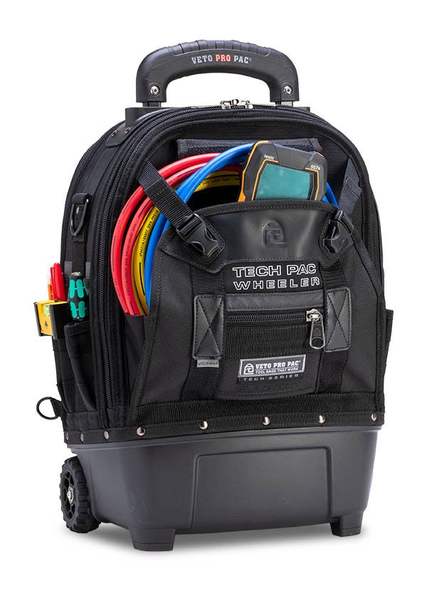 Veto Pro Pac VPP10874 Tech Pac Wheeler Blackout Backpack Tool Bag