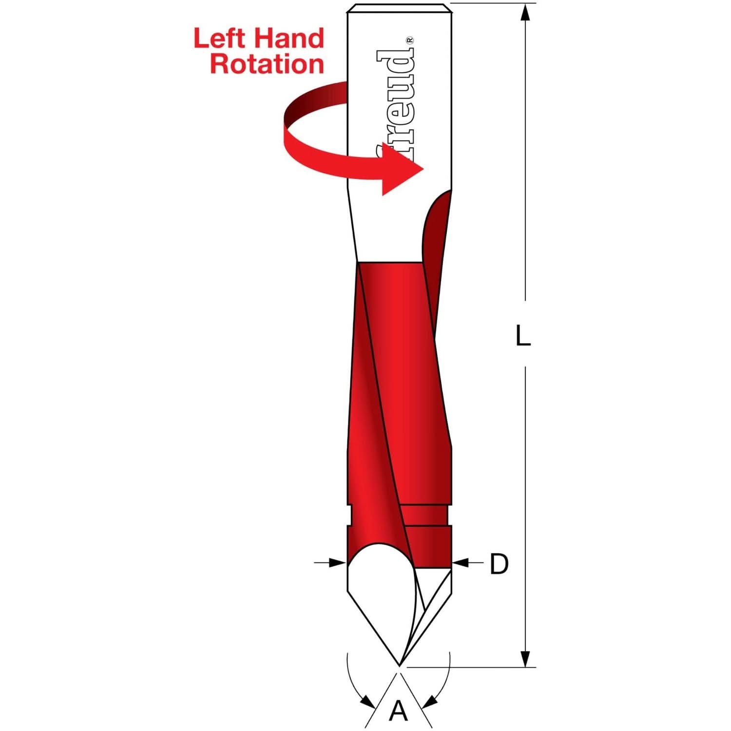 Freud TH39670L 5/32 Through Hole Bit