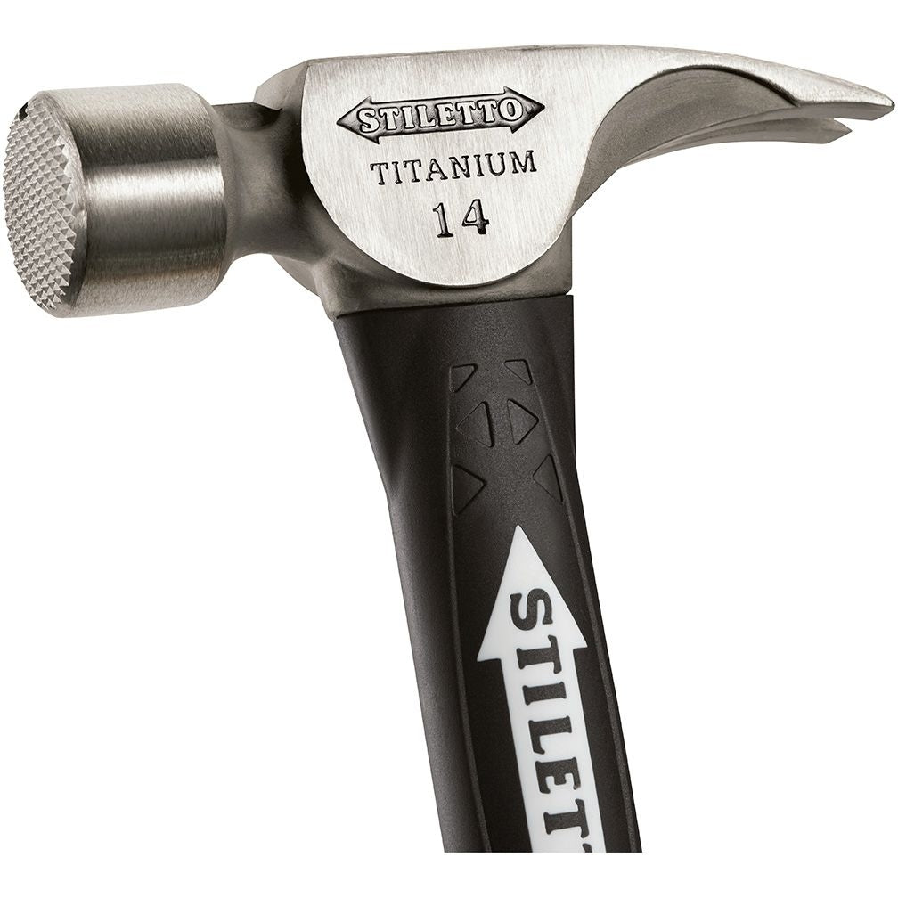 Stiletto TI14MC-F 14 oz Titanium Milled Face Hammer with 16-in. Hybrid Fiberglass Handle