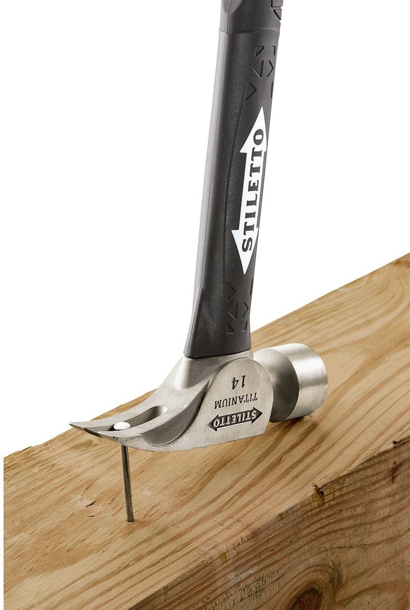 Stiletto TI14MC-F 14 oz Titanium Milled Face Hammer with 16-in. Hybrid Fiberglass Handle