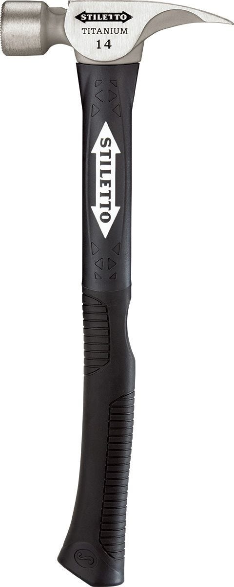 Stiletto TI14MC-F 14 oz Titanium Milled Face Hammer with 16-in. Hybrid Fiberglass Handle