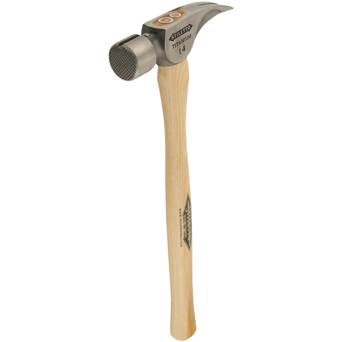 Stiletto TI14MS 14 oz Titanium Milled Face Hammer with 18-in. Straight Hickory Handle