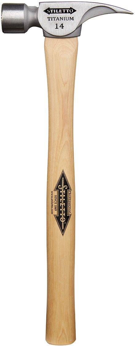 Stiletto TI14MS 14 oz Titanium Milled Face Hammer with 18-in. Straight Hickory Handle
