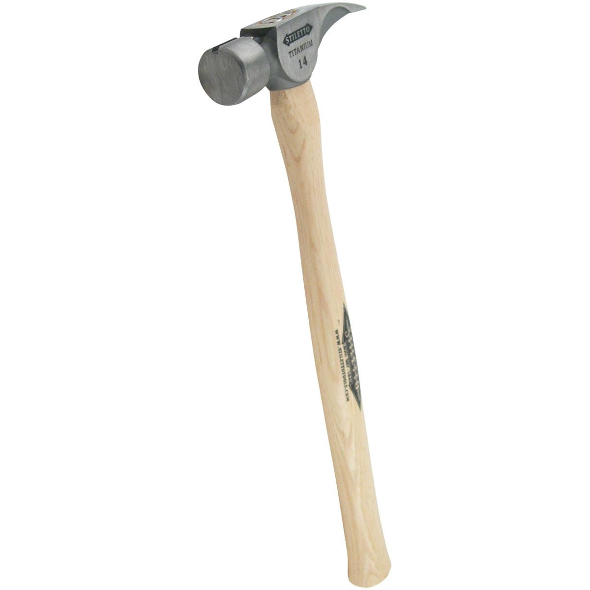 Stiletto TI14SS 14 oz Titanium Smooth Face Hammer with 18-in. Straight Hickory Handle