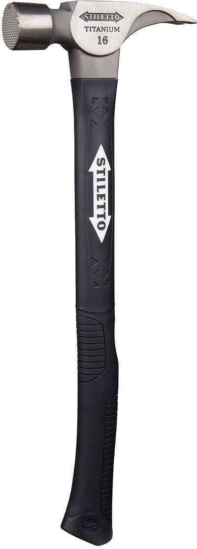 Stiletto TI16MC-F 16 oz Titanium Milled Face Hammer with 18-in. Hybrid Fiberglass Handle