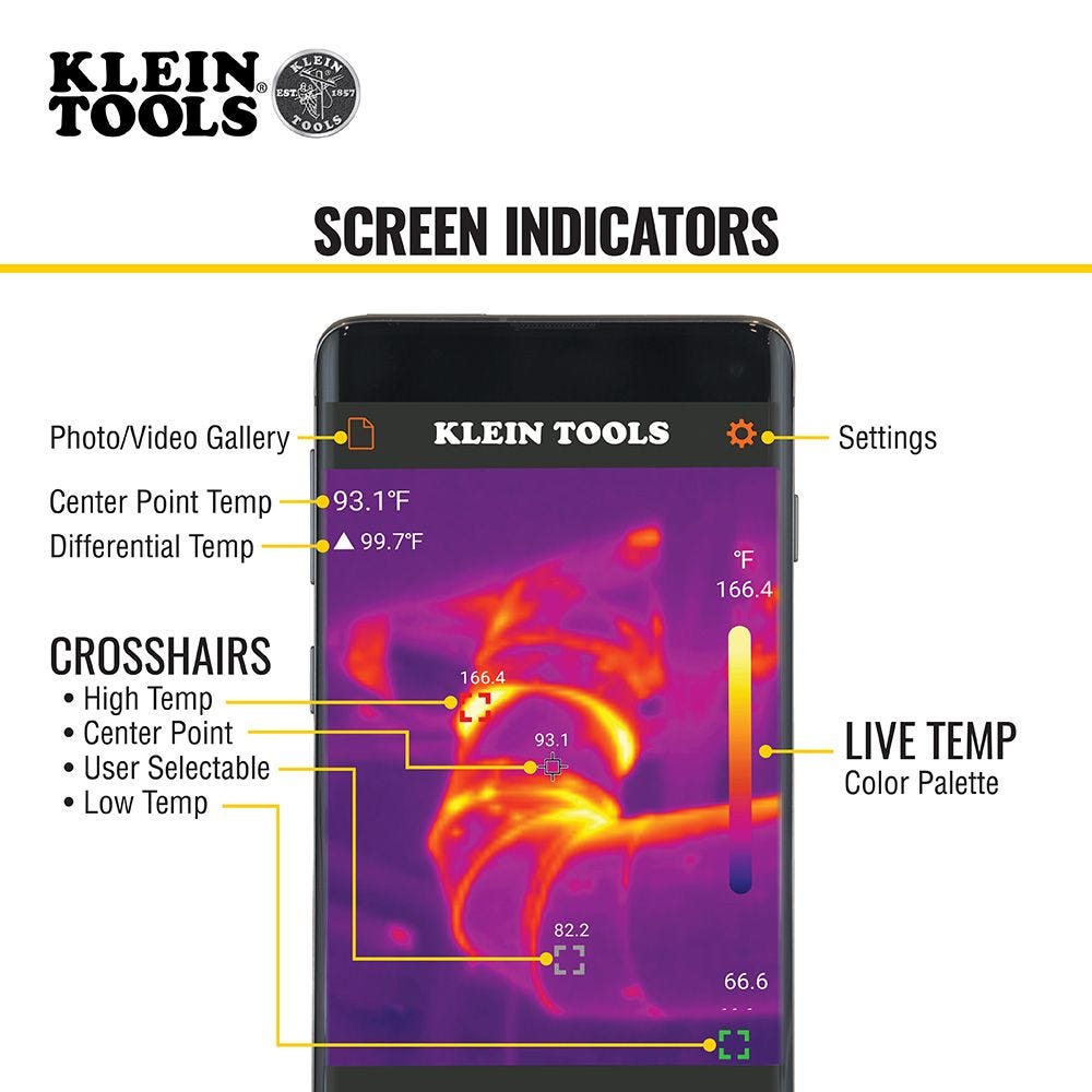 Klein Tools TI220 Thermal Imager for Android