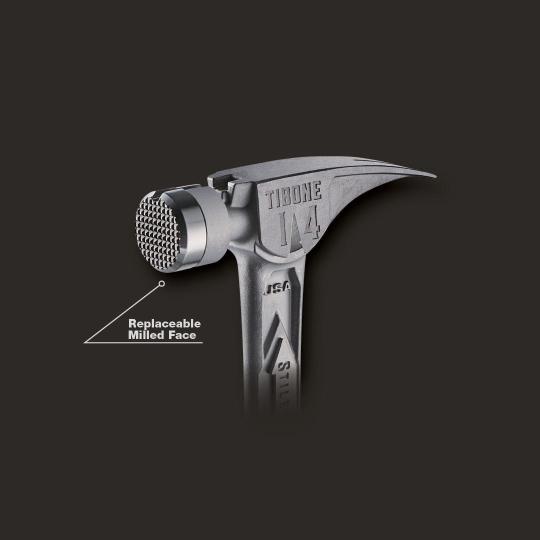 Stiletto TIB14RMC STILETTO TIBONE 14oz Milled/Curved Titanium Framing Hammer