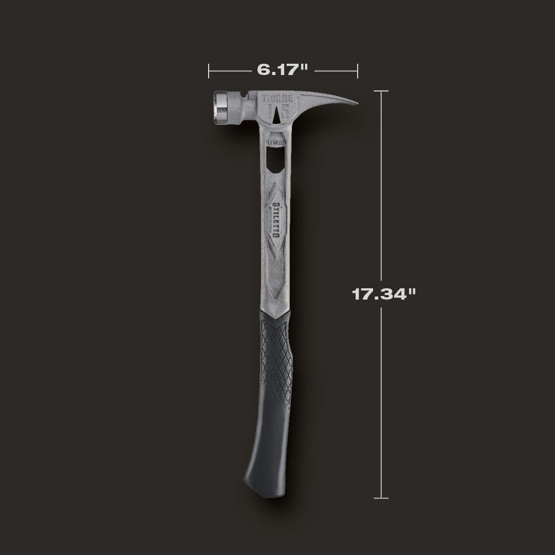 Stiletto TIB15MC STILETTO TIBONE 15oz Milled/Curved Titanium Framing Hammer