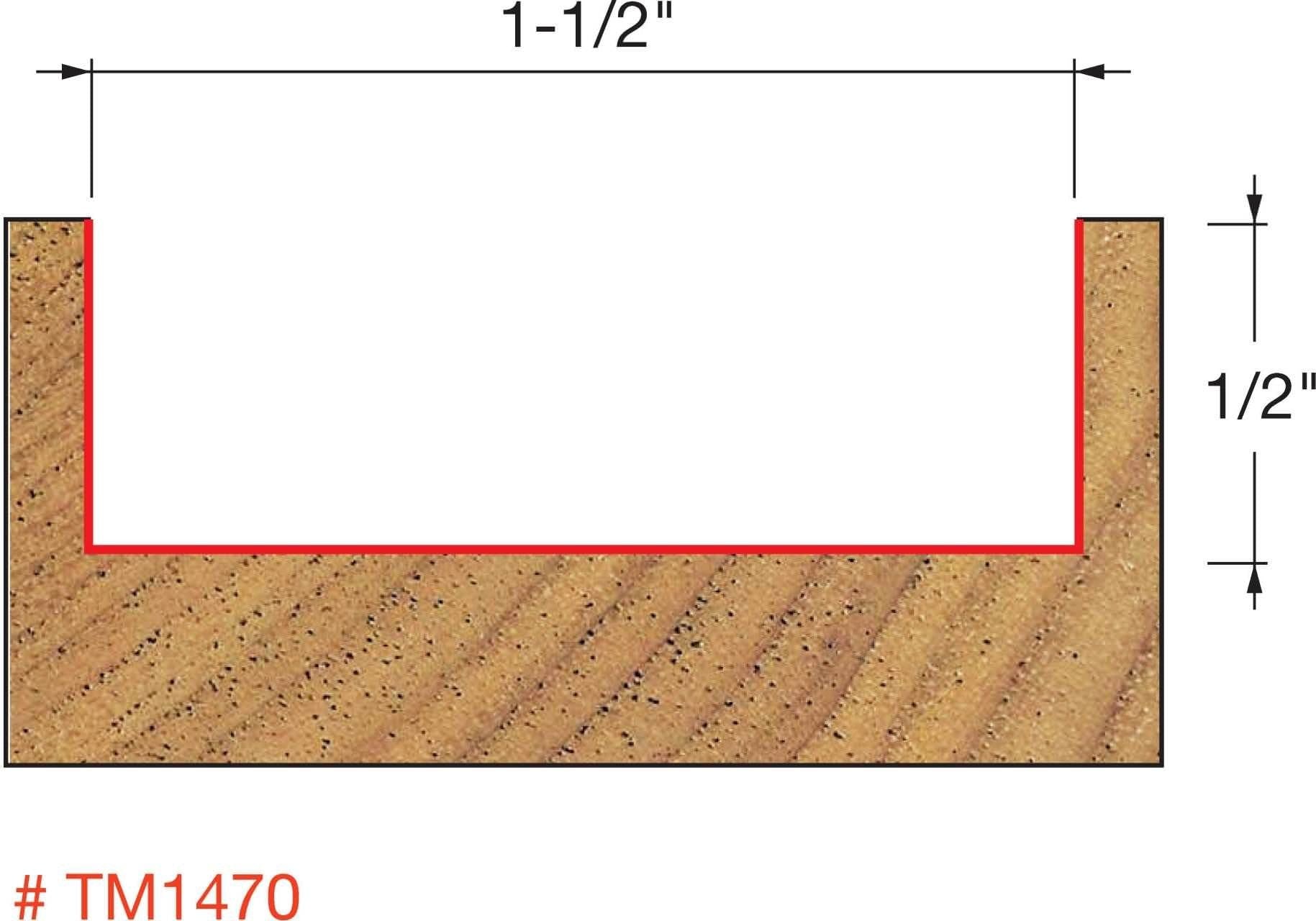 Freud TM1470 Solid Wood Surfacing & Rabbeting Router Bit