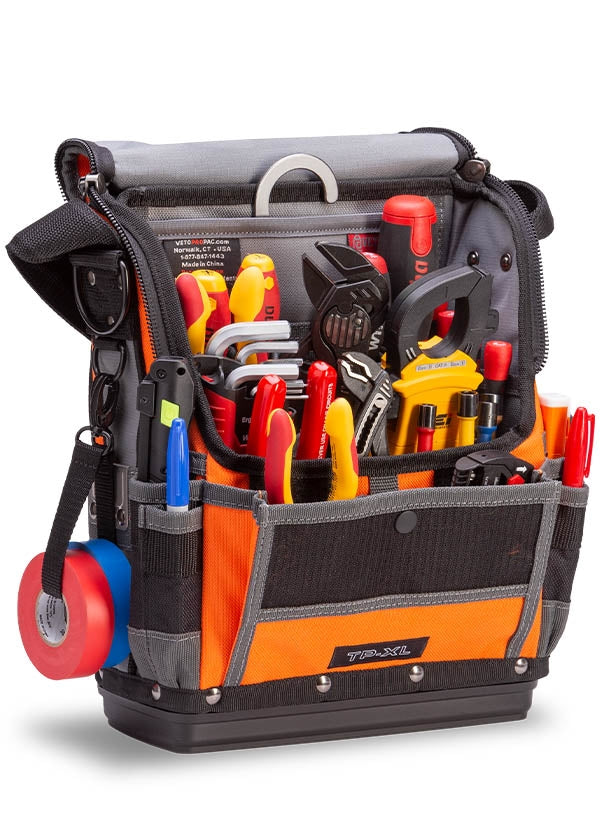 Veto Pro Pac TP-XL Hi-Viz Orange Large Zippered Technician Tool Pouch