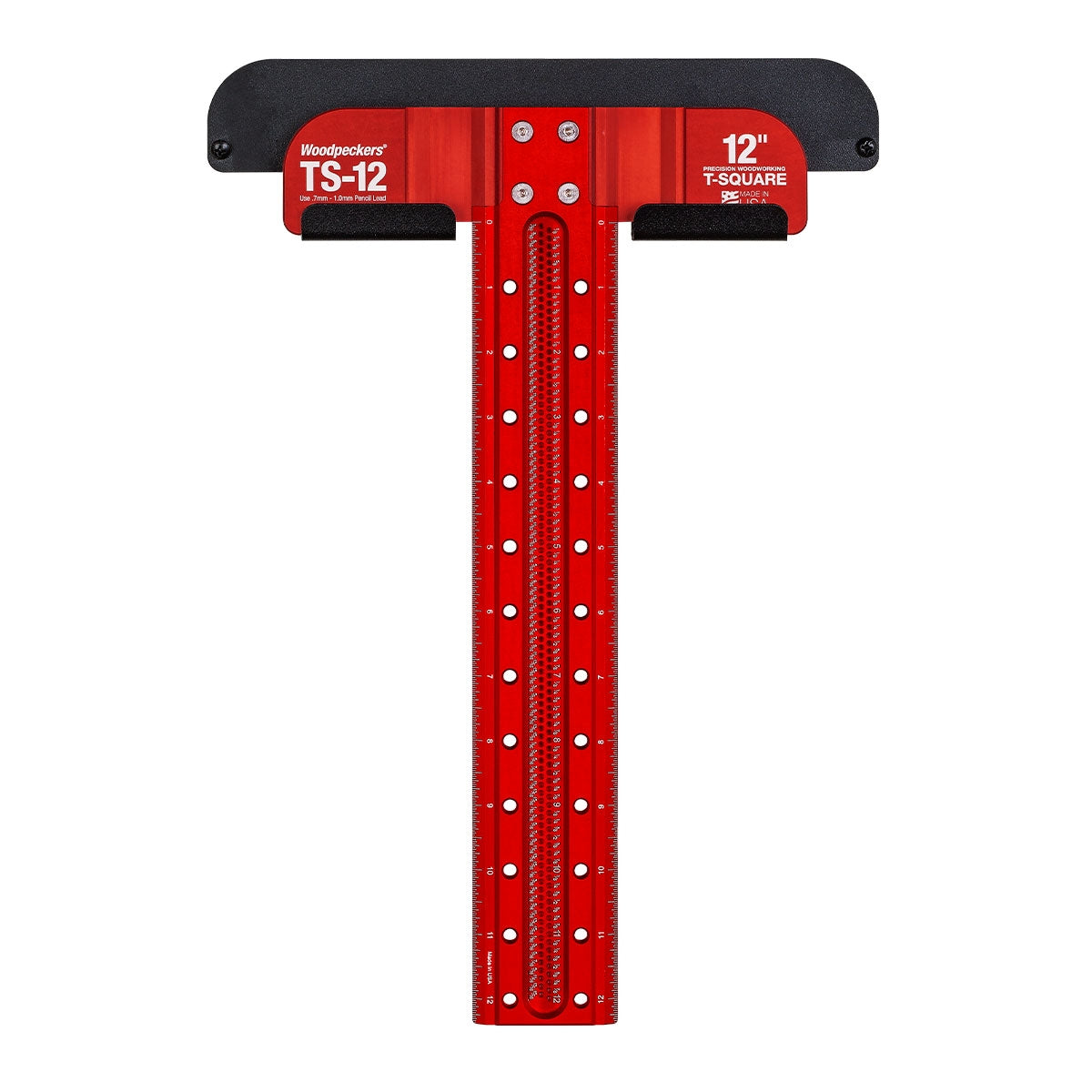 Woodpeckers TS-12-20 Precision Woodworking T-Square - 12 Inch With Rack-It