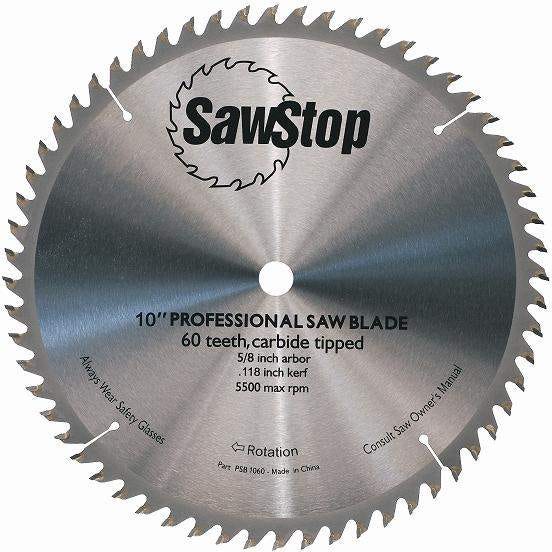 SawStop Scale Miter Gauge with Sawstop 60-Tooth  Combination Table Saw Blade