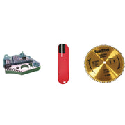SawStop 10 in. Table Saw Brake Cartridge with Standard Zero Clearance Insert for Jobsite Saw and Sawstop Titanium Series Premium Woodworking 80-Tooth Blade