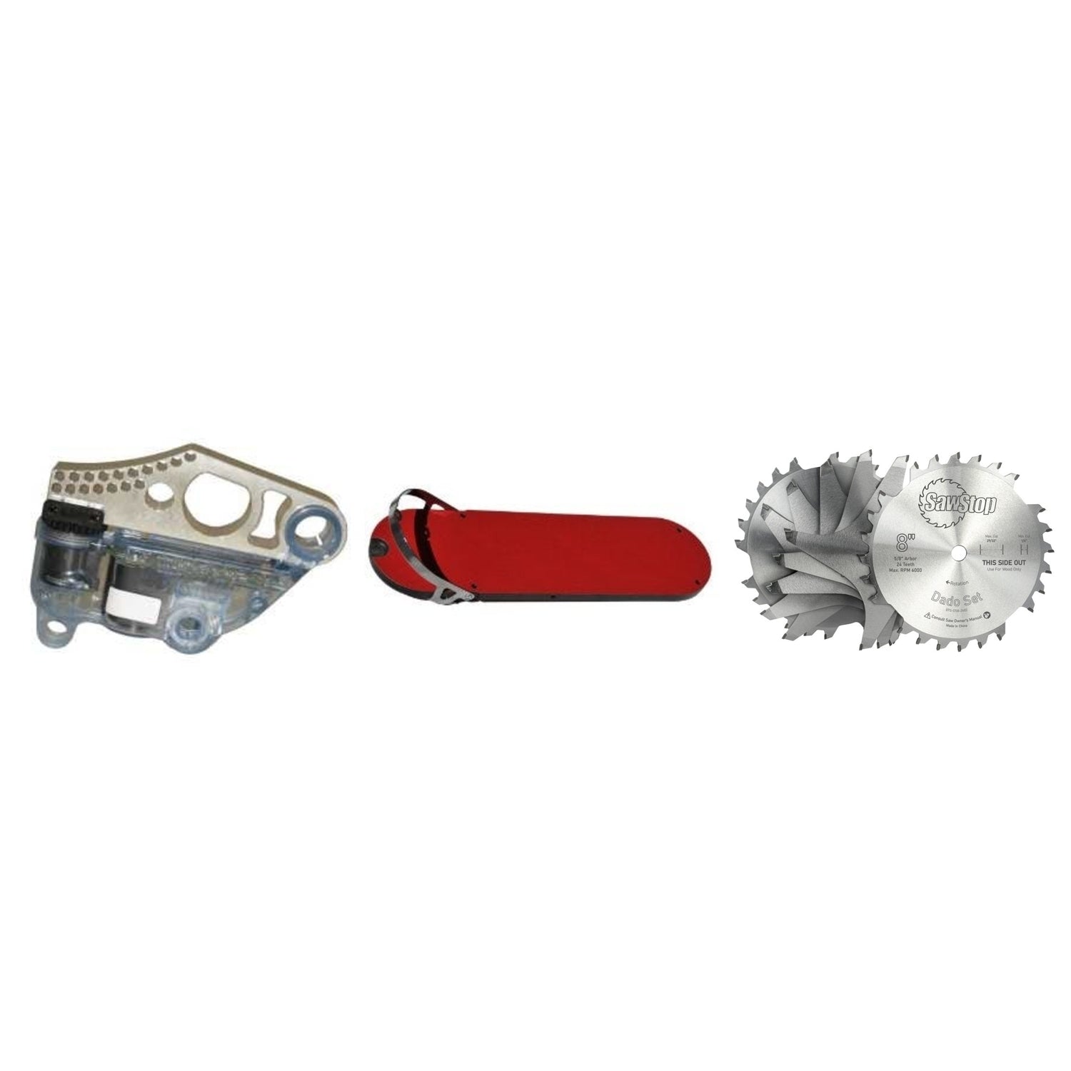 SawStop 8" Table Saw Dado Brake Cartridge with Dado Lock Down Insert and Sawstop Premium 8-in. Dado Set