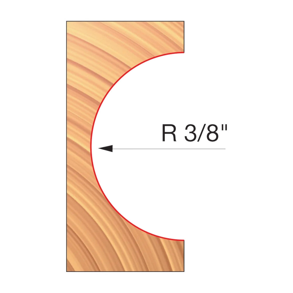 Freud UP105-IC 3-9/16" x 3/4" x 1-1/4" Convex Radius Cutters