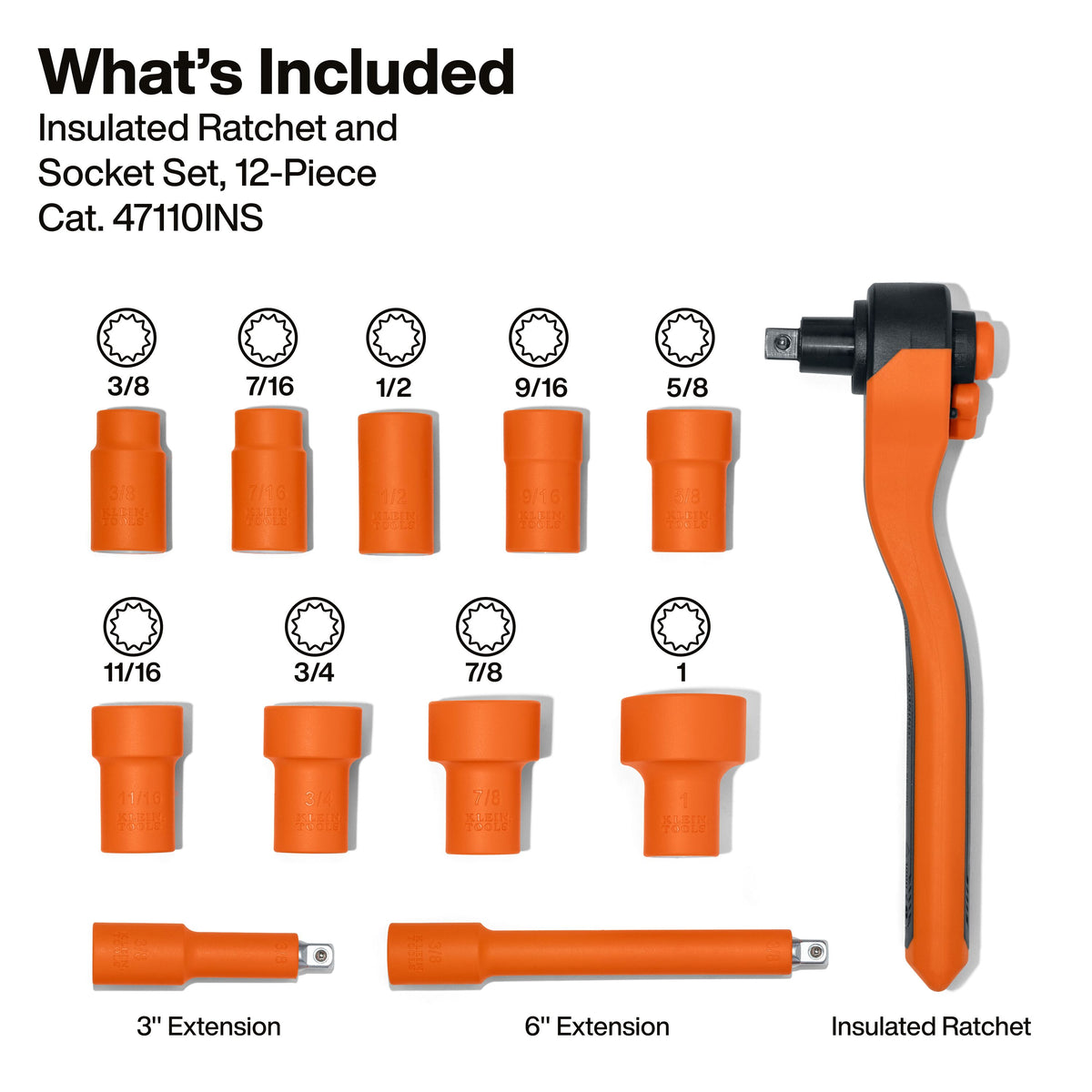Klein Tools UTINSKIT 1000V insulated tool kit certified to ASTM F1505 and IEC 60900 for energized utility work