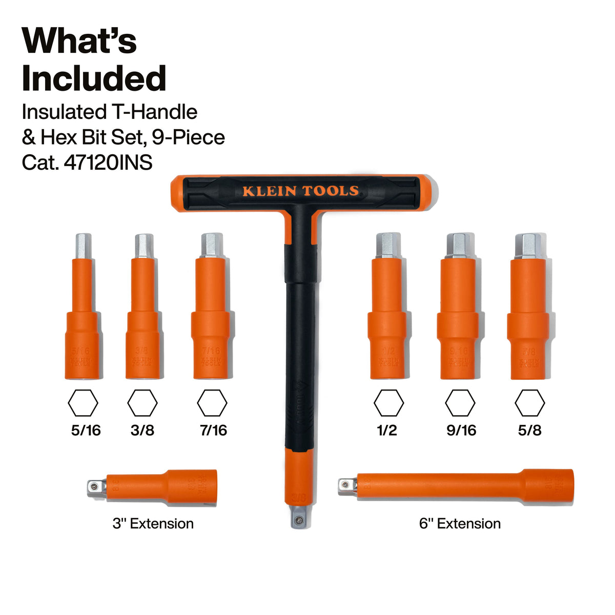 Klein Tools UTINSKIT insulated sockets, ratchet and extensions for utility and infrastructure work