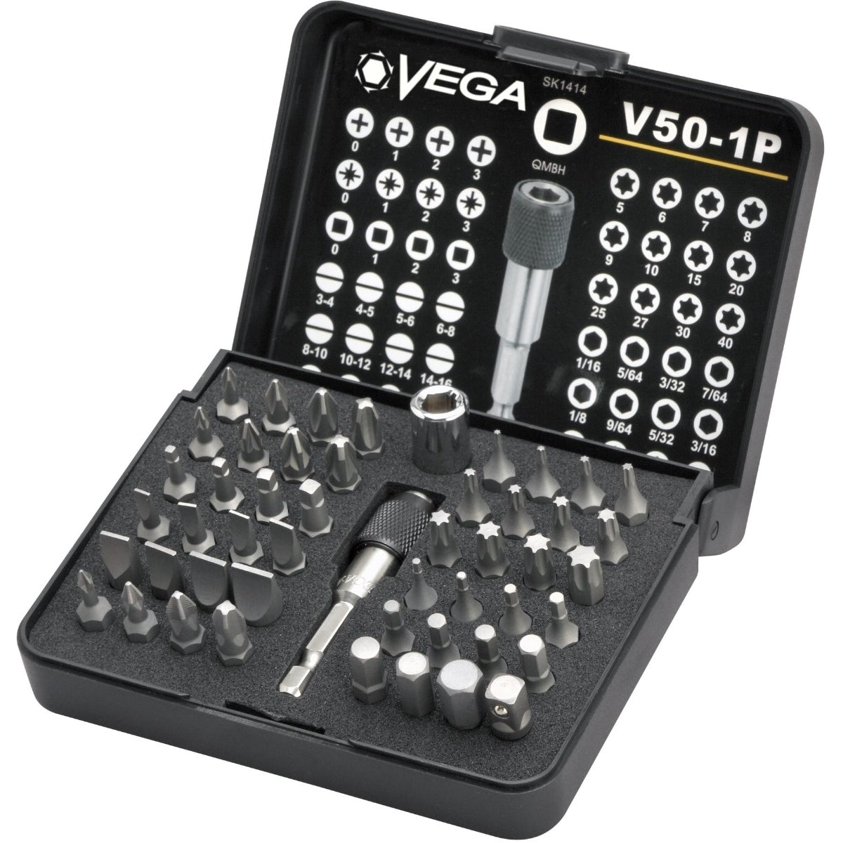 Vega V50-1P 50pc Driver Bit Set