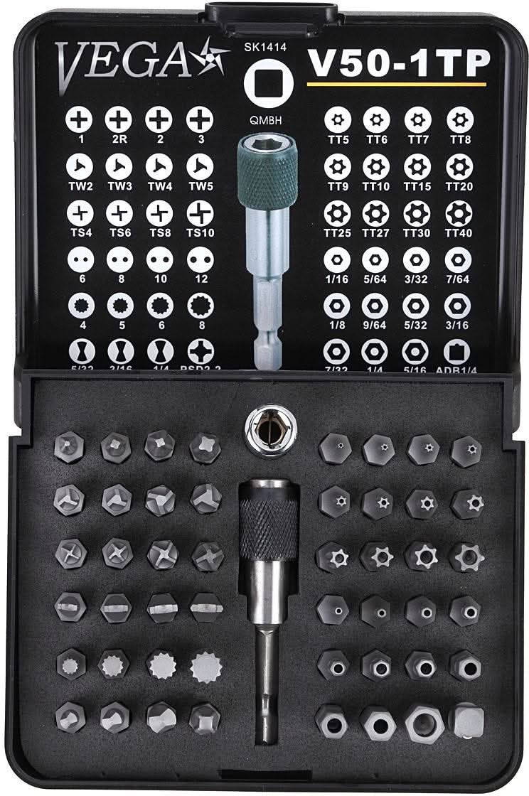 Vega V50-1TP 50pc Driver Bit Set (Tamper) – Tool Nut