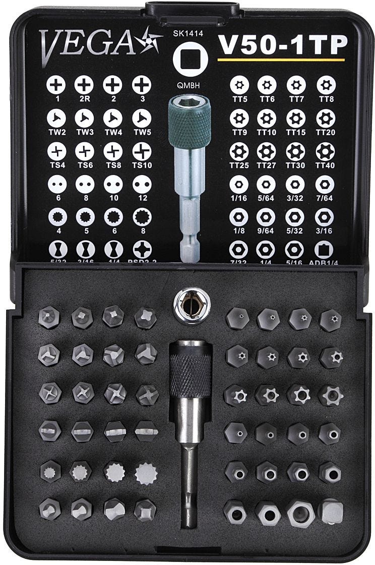 Vega V50-1TP 50pc Driver Bit Set (Tamper)