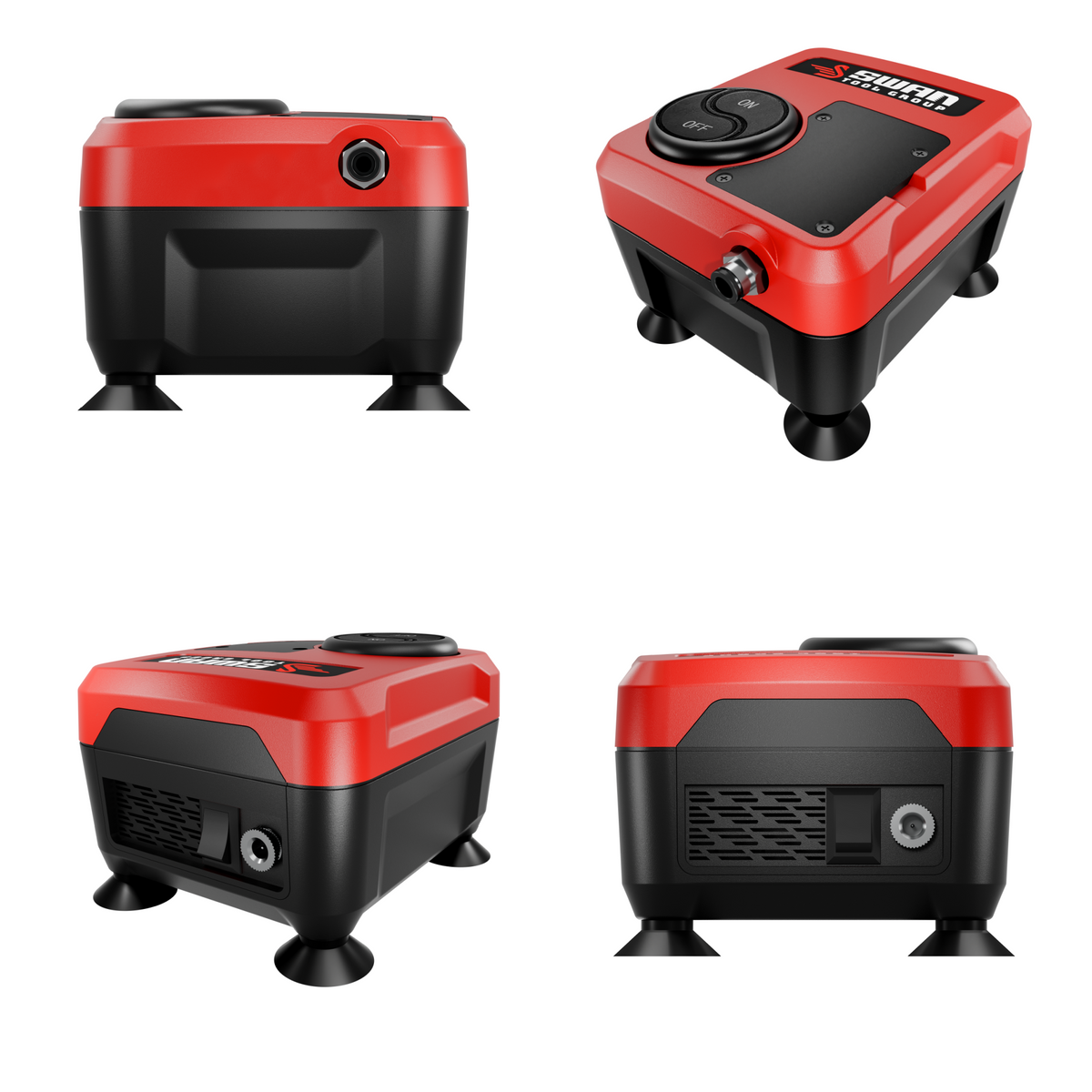 Swan VacQube VCQ124 vacuum pump shown from four sides