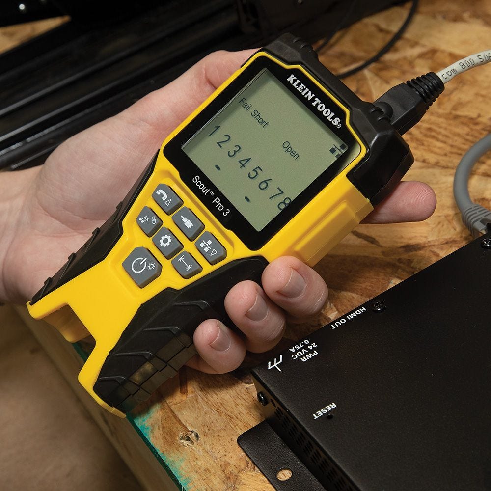 Klein Tools VDV001819 VDV Apprentice 6-Piece Cable Installation Kit with Scout Pro 3 Tester