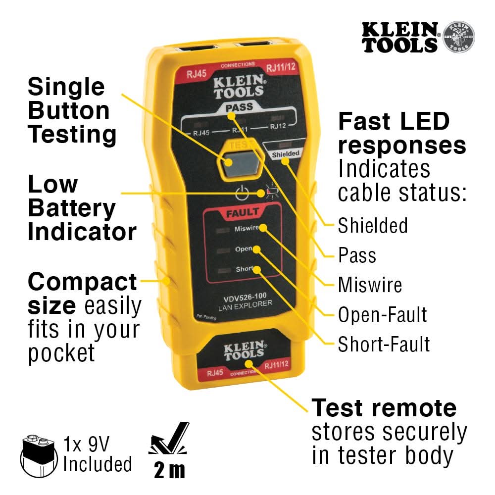 Klein Tools VDV026813 Cable Installation Kit for Pass-Thru