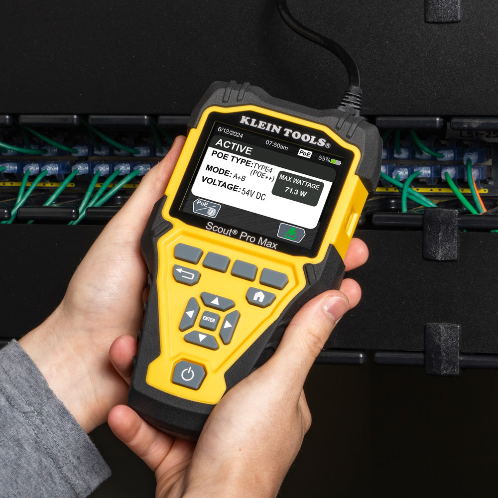 Klein VDV501-770 Scout Pro Max in use on an installation