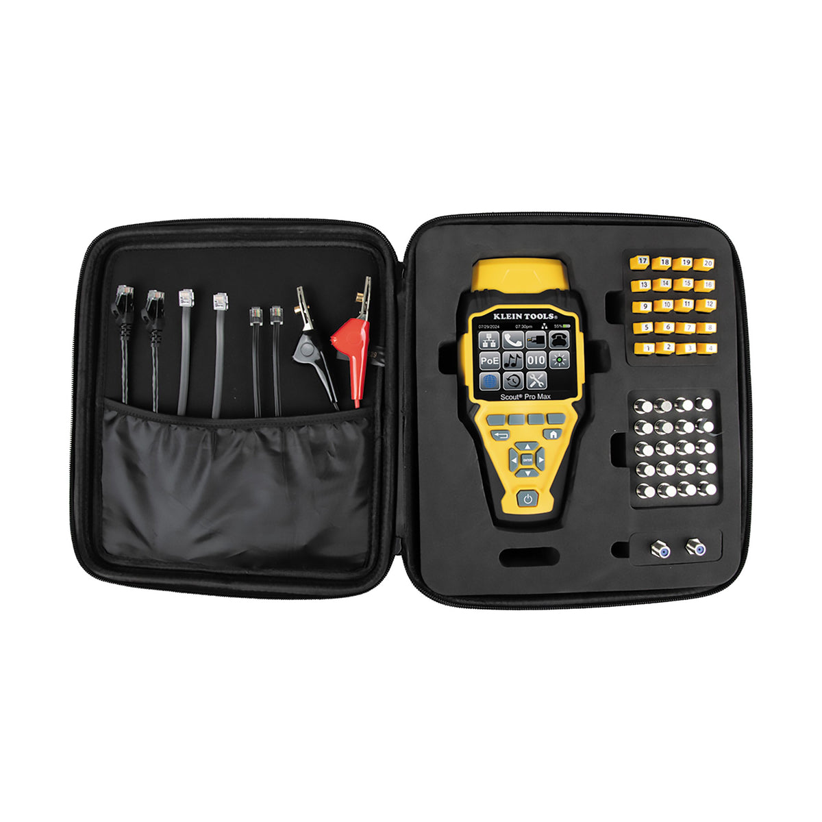 Klein VDV501-770 Scout Pro Max tester with remotes and cables