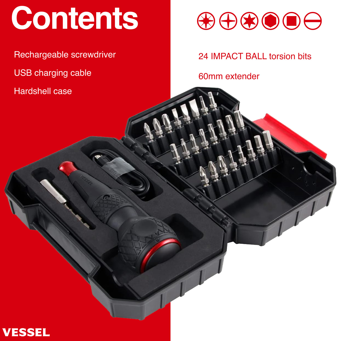 Vessel 220USB25U e-ASSIST Screwdriver – Tool Nut