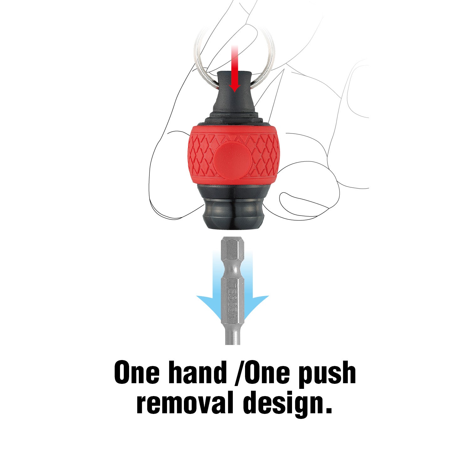 Vessel QB22KU Ball Grip Carrying Bit Holder