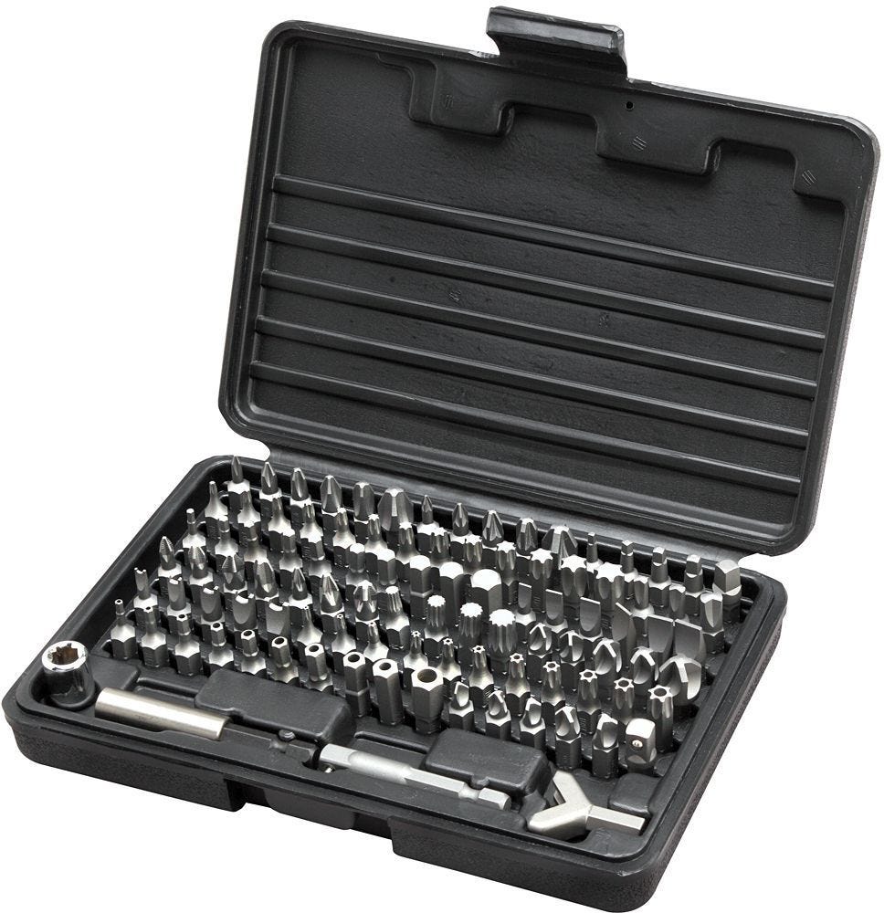 Vega Right Angle Drill Adapter with 100pc Master Driver Bit Set