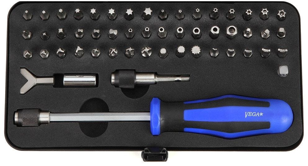 Vega VSH53A 53pc Bit & Hand Driver Set