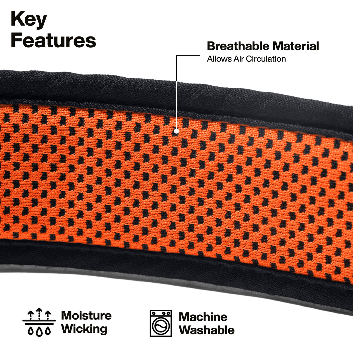 Klein Tools WBHLSWTBND padded headlamp sweatband with hook and loop attachment