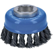 Bosch WBX328 X-Lock 3" Cup Brush, Knotted, Carbon Steel