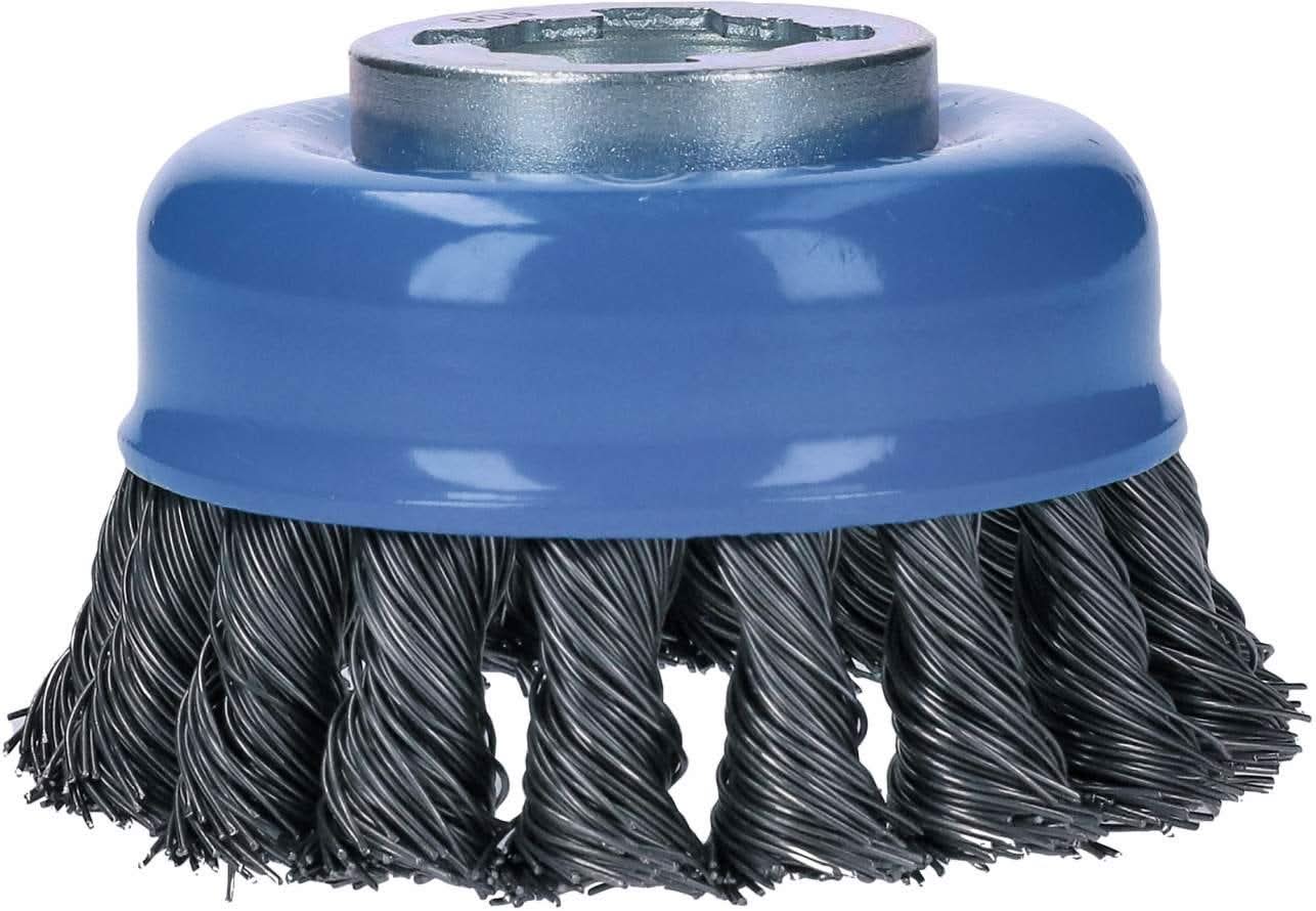 Bosch WBX328 X-Lock 3" Cup Brush, Knotted, Carbon Steel
