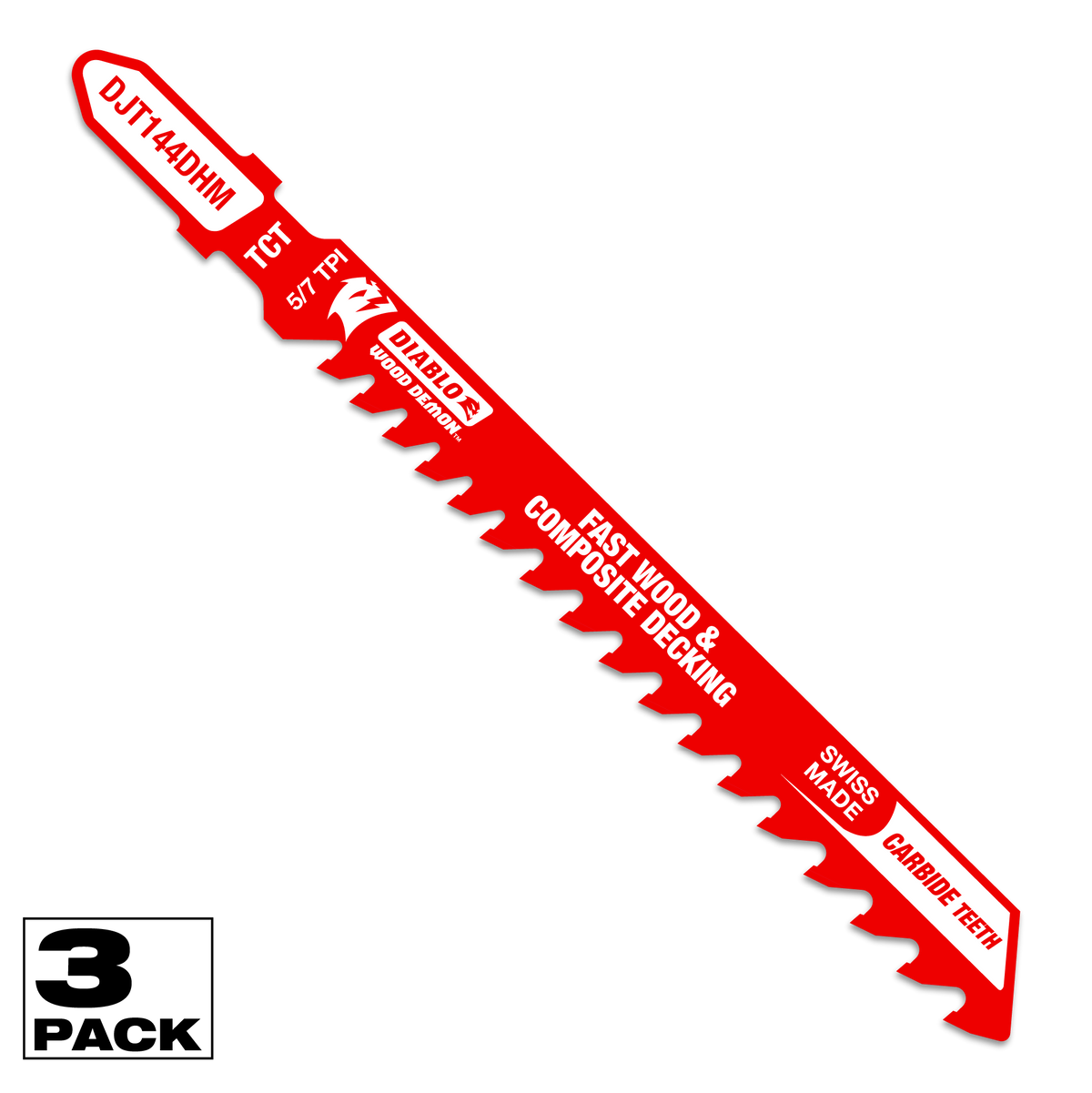 Diablo 4 in. 5/7 TPI Carbide Jig Saw Blade for Composite Decking (DJT144DHM3)