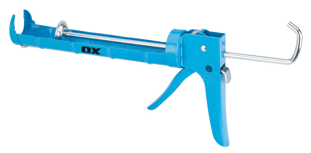 OX OX-T046205 10 oz. half barrel caulk gun for sealing trim, windows, and doors